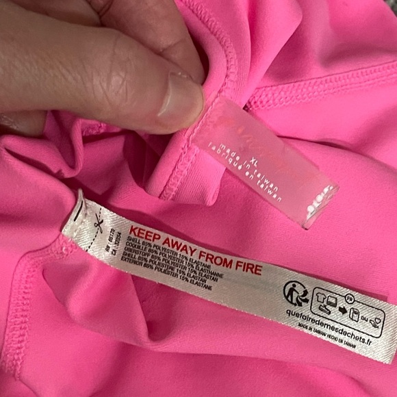 FREE PEOPLE MOVEMENT Strong Currents Tank Pink Sleeveless Twist Cut Out Back XL - Picture 6 of 7